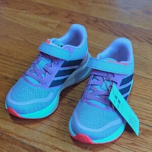 Adidas Kids' Turquoise and Coral Sneakers